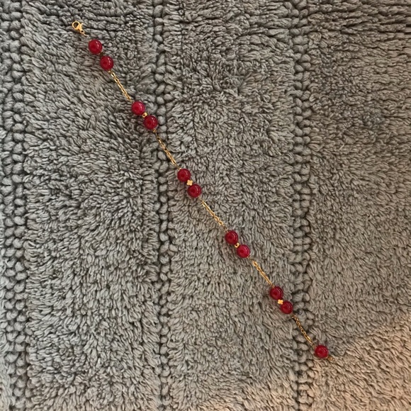 Brand new brass and beads bracelet/anklet - Picture 2 of 5